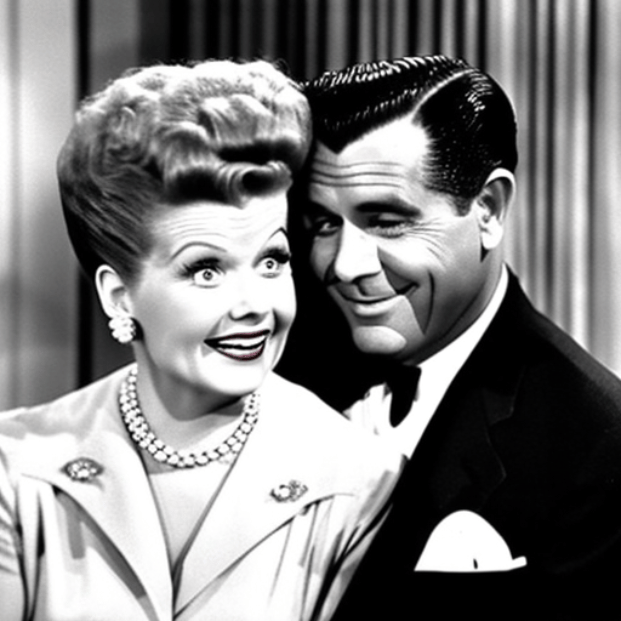 A still frame of a classic television show, such as I Love Lucy, to represent the evolution of television over the years